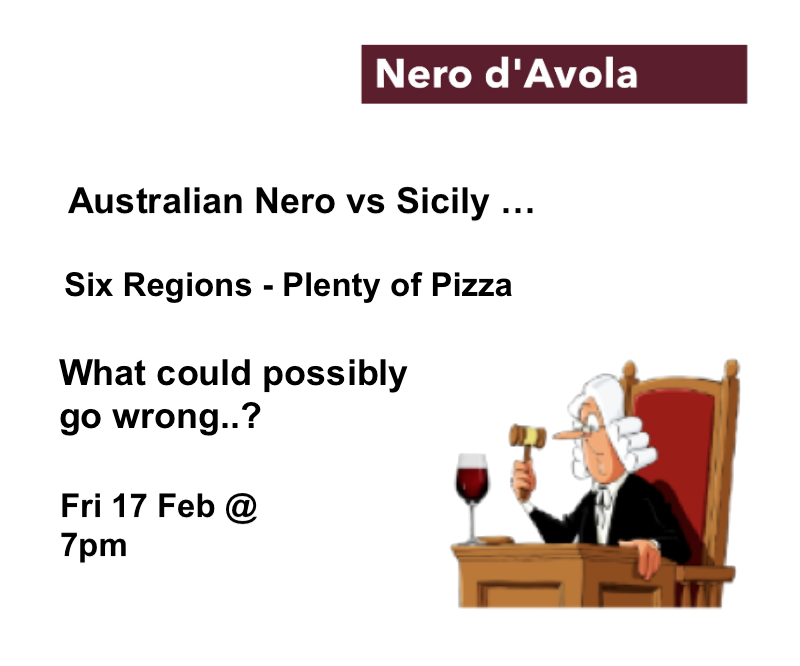 2. Australian Nero d'Avola Tasting & Pizza - Friday 17 Feb @ 7pm